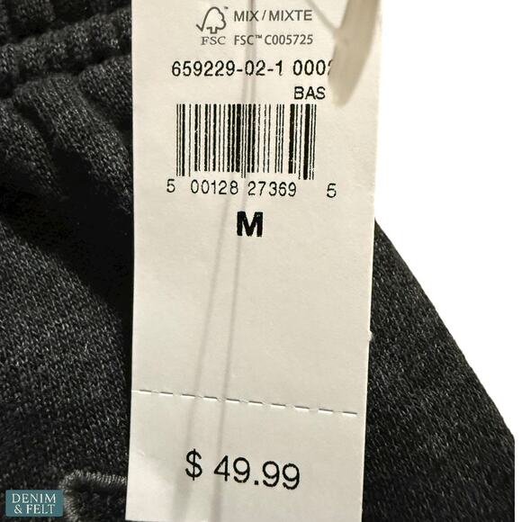 GAP Factory Charcoal Gray Logo Joggers Fleece Lounge Pants Men’s NEW~NWT!! - Picture 13 of 13